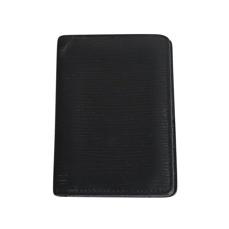 Louis Vuitton Pocket Organizer In Black Leather